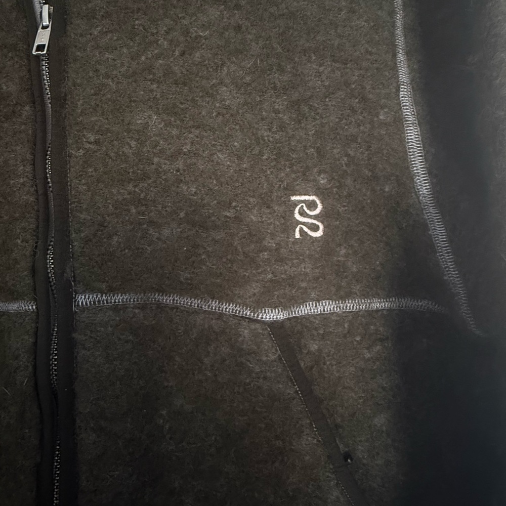 Bandit Running Olive Green Wool Full zip jacket medium - Picture 2 of 5